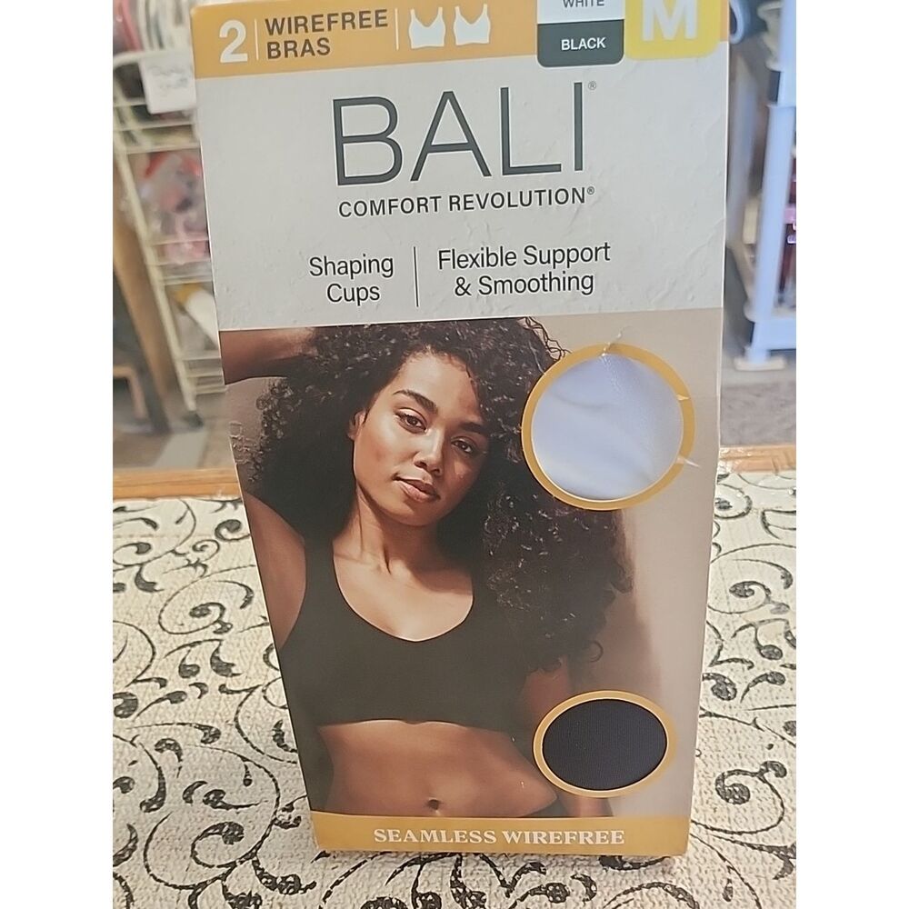 Bali Seamless Wirefree Bra Duo - White & Black